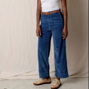 Caron Callahan Greene Blue Corduroy Pants